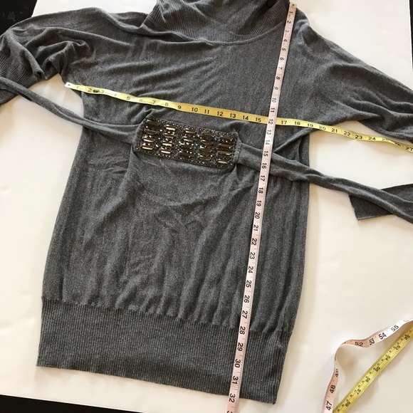 Peppe Peluso Grey Cowlneck Sweater Dress - Picture 7 of 8